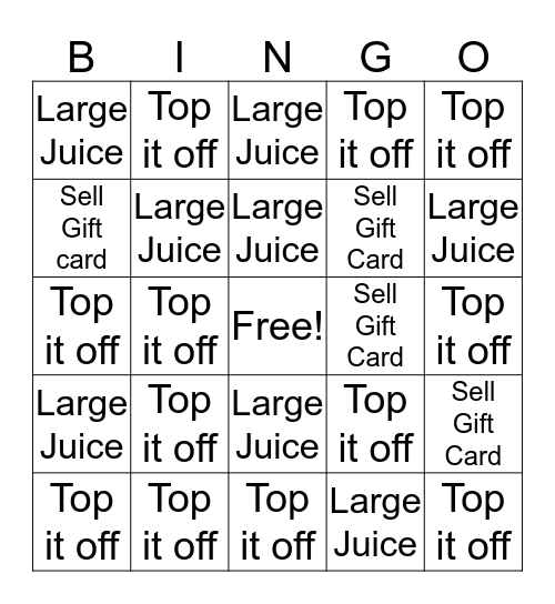 Ihop  Bingo Card