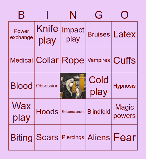 K/inktober bingo Card