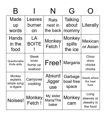 Double R Bingo Card
