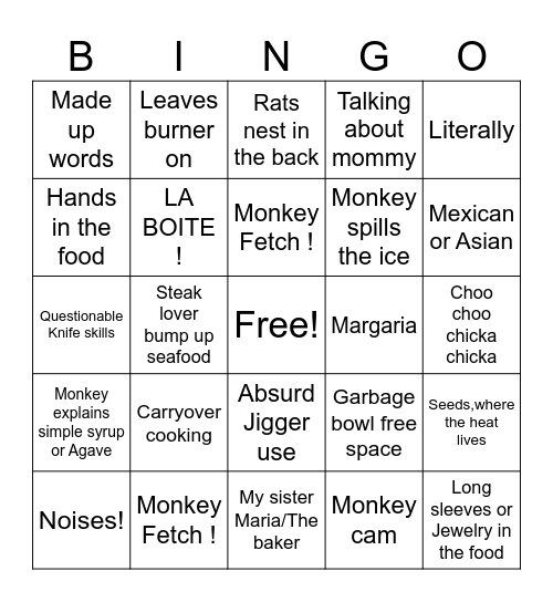 Double R Bingo Card