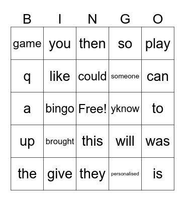 does this work Bingo Card