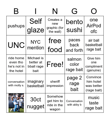 Sam Bingo Card