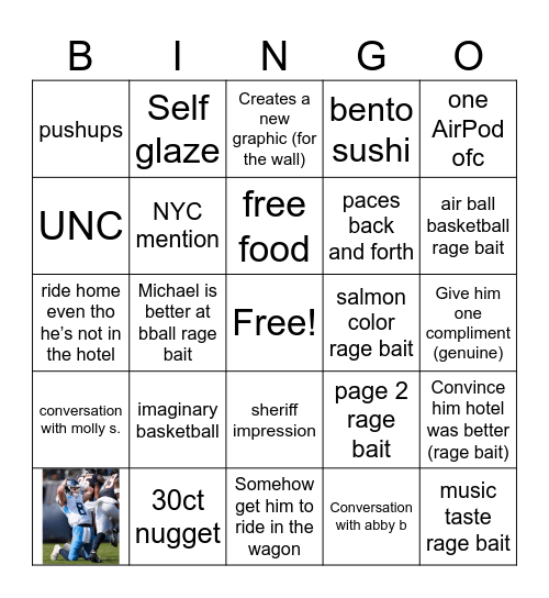 Sam Bingo Card
