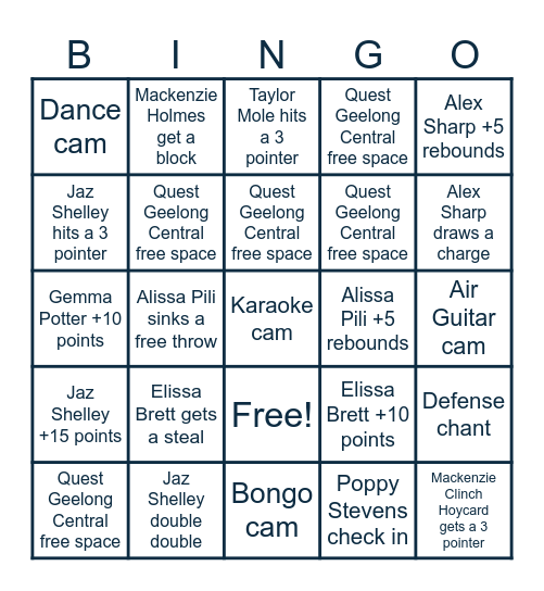 Venom Bingo Card