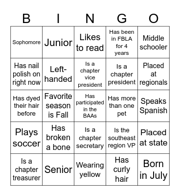 FLC bingo Card