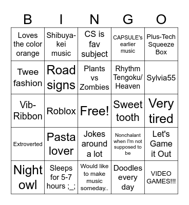 funny Bingo Card