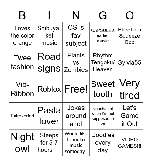 funny Bingo Card