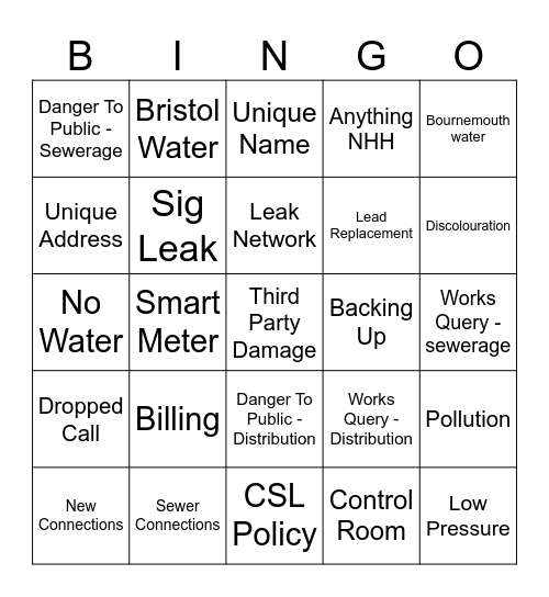 CSU BINGO Card