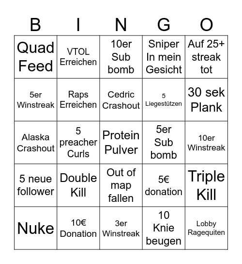 Bo7 Beta bingo Card