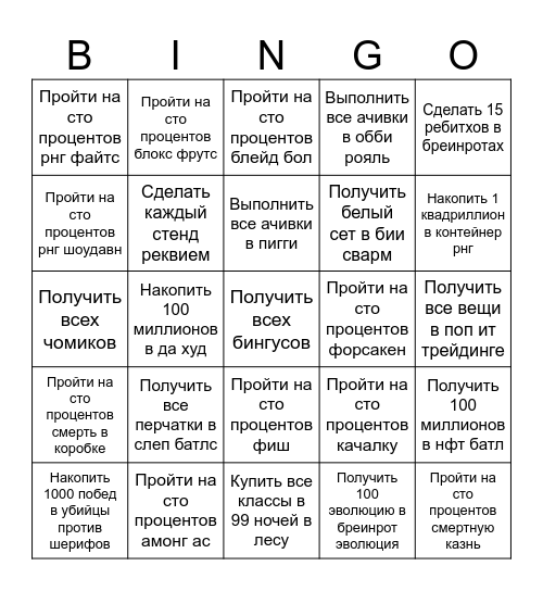 The Best Bingo Card