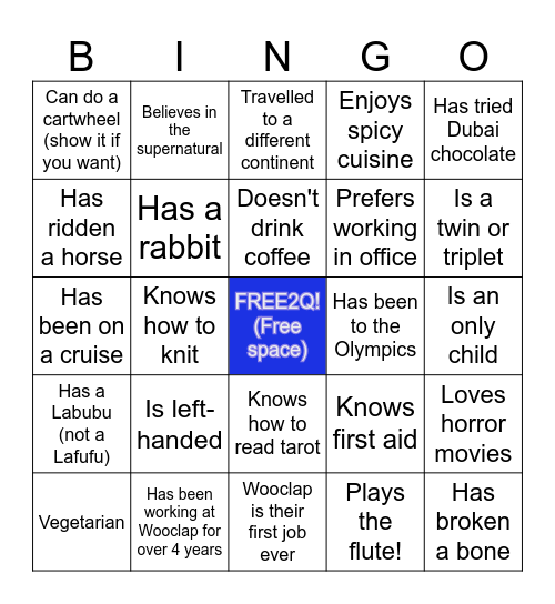 CX Bingo! Bingo Card
