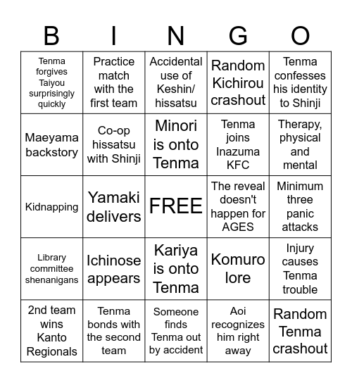 Out of Sight Bingo Card Bingo Card