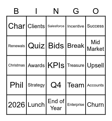 Buzzword Bingo Card