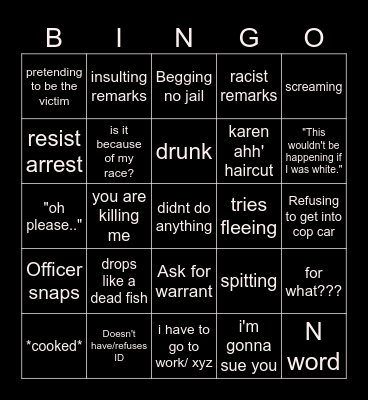 karen Bingo Card