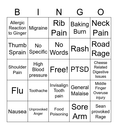 Tami Bingo Card