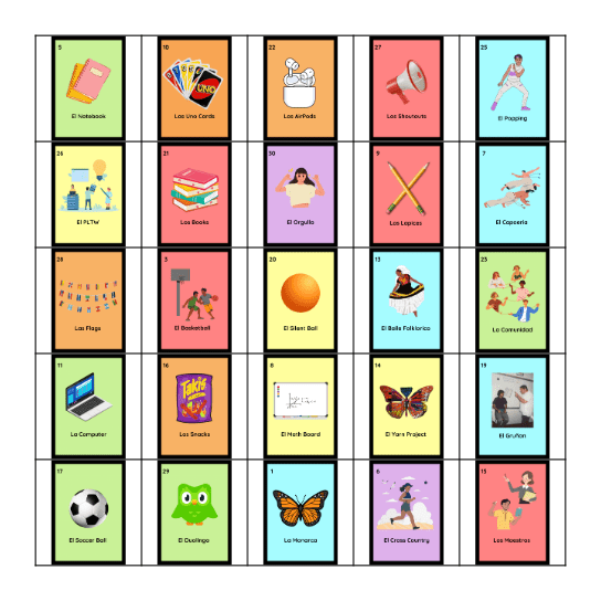 MONARCA LOTERIA Bingo Card