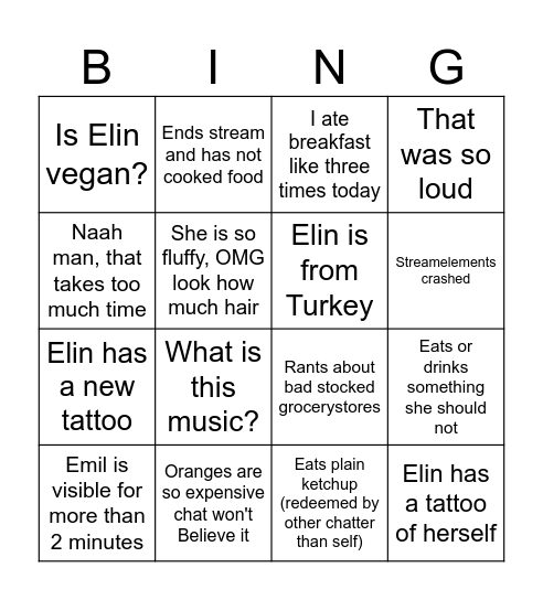 elinpelin420 Bingo Card