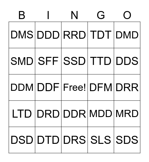 Solfege Bingo Card
