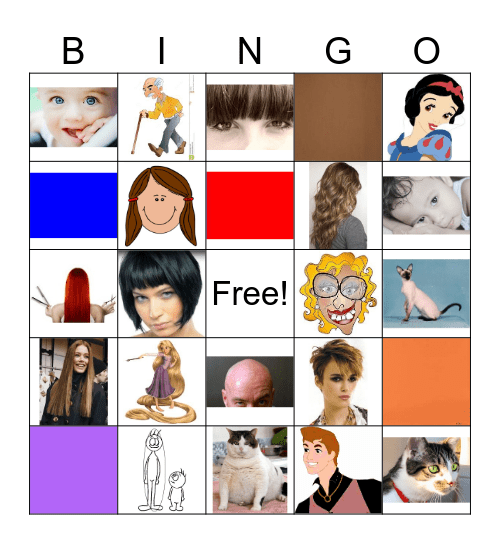 descripciones y colores Bingo Card