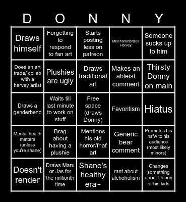 Tuna Bingo Card