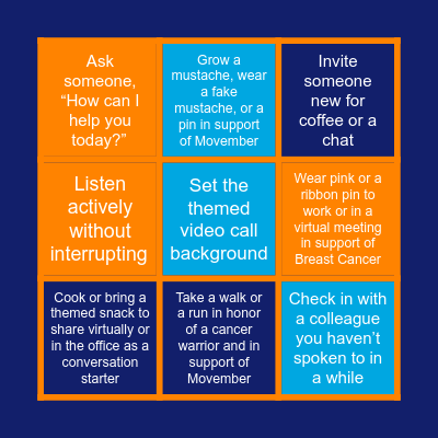 Be Courageous Bingo Card