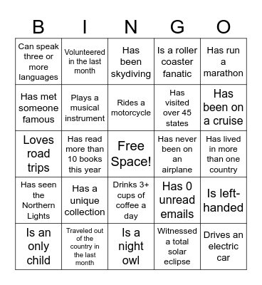Science and Engineering Education and Workforce Meet & Greet! Bingo Card
