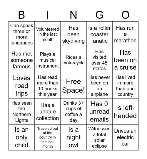 Science and Engineering Education and Workforce Meet & Greet! Bingo Card
