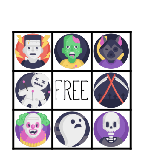 Spooky TIME Bingo Card