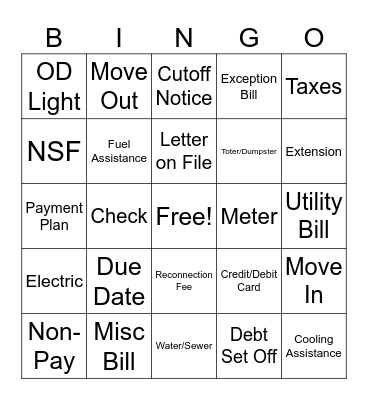 Customer Service Week! Bingo Card
