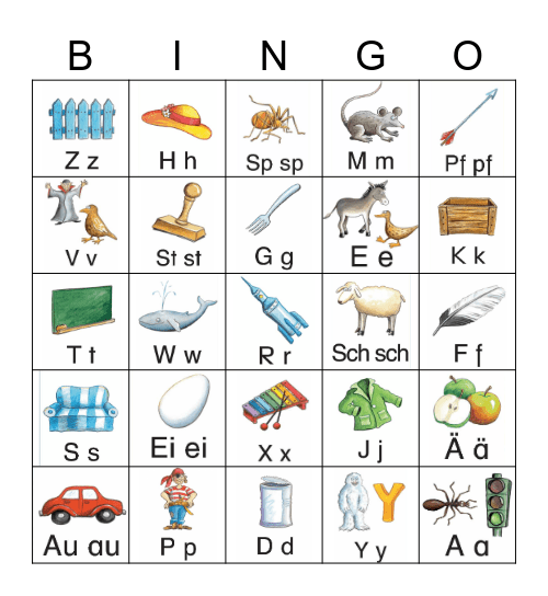 Karibu ABC Bingo Card