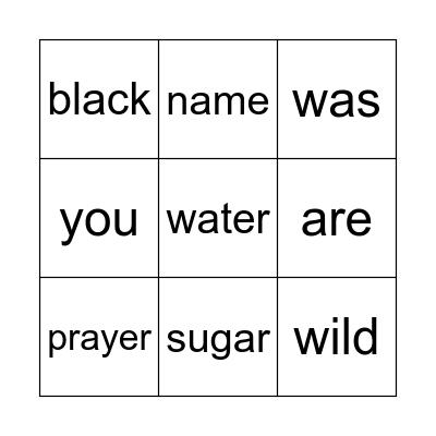Rock Lyric Bingo Card