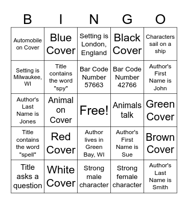 Library Display Bingo Card