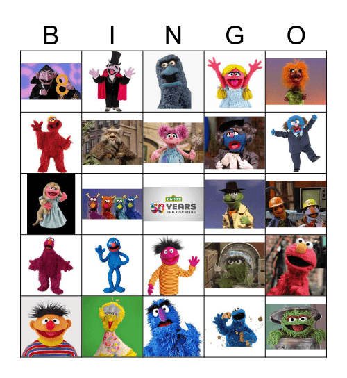 Sesame Street Guess Who:        Then & Now!!! Remember to contact the BINGO BASE as soon as you BINGO either horizontally, diagonally, or vertically. GOOD LUCK!!! Bingo Card