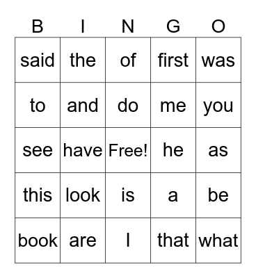 UFLI Heart Words to Lesson 41 Bingo Card