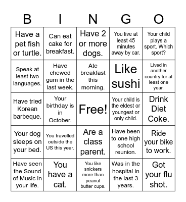 2025 Boston Trinity Academy Homecoming Bingo Card