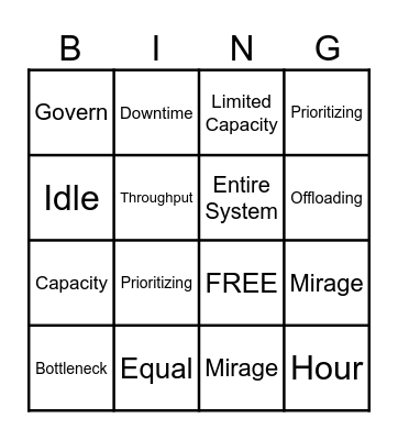 The Goal BINGO! Bingo Card