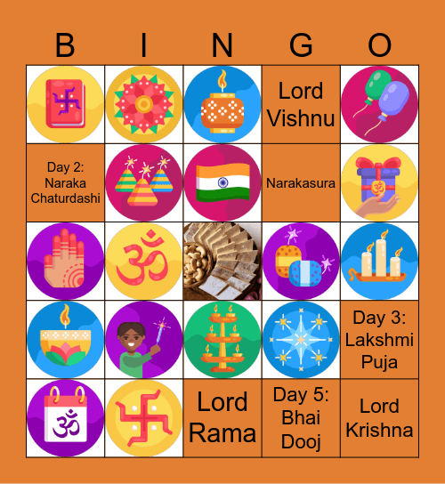 Diwali Bingo Card