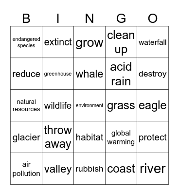 Super Powers 6 - unit 1 Bingo Card