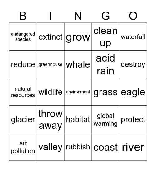 Super Powers 6 - unit 1 Bingo Card