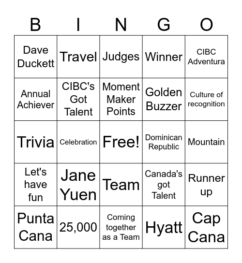 F'25 LSCC Annual Achiever's Bingo Card