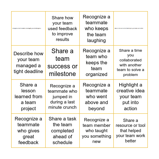 CCPED Success Bingo Card
