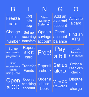 NFCU Bingo Card