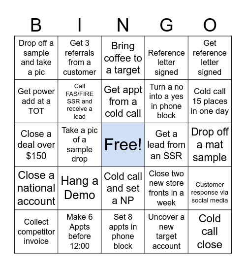 Facility Pros Bingo Card