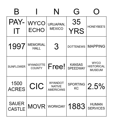 UG KNOWLEDGE Bingo Card