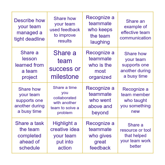 CCPED Success Bingo Card