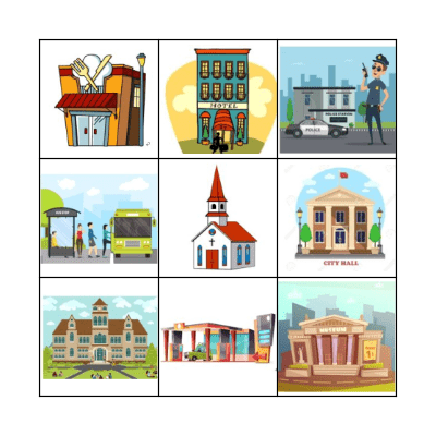 Places in Town Bingo Card