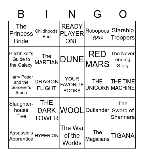 BOOK BINGO Card