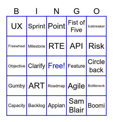 SRTechOps PI Planning Q4, 2025 Bingo Card