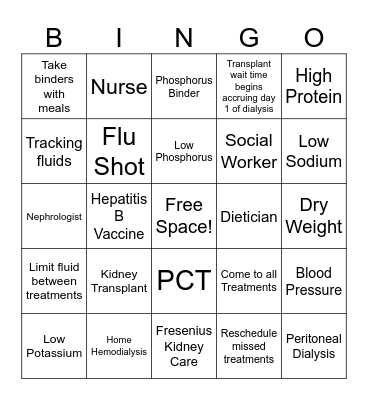 Falls Run Bingo Card