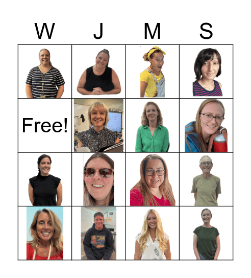 Learning Center Staff Bingo Card